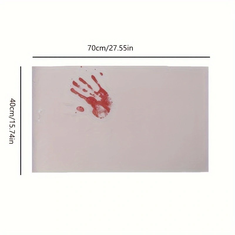 Water-Activated Red Color Change Bath Mat – Bloody Footprint Scary Bathroom Pad
