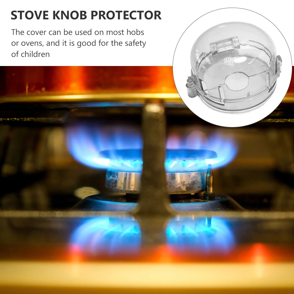 

4 Pcs Gas Stove Safety Covers Knob Guards Protectors Child Proof White Range Protective Hob Switch Kitchen Cooker