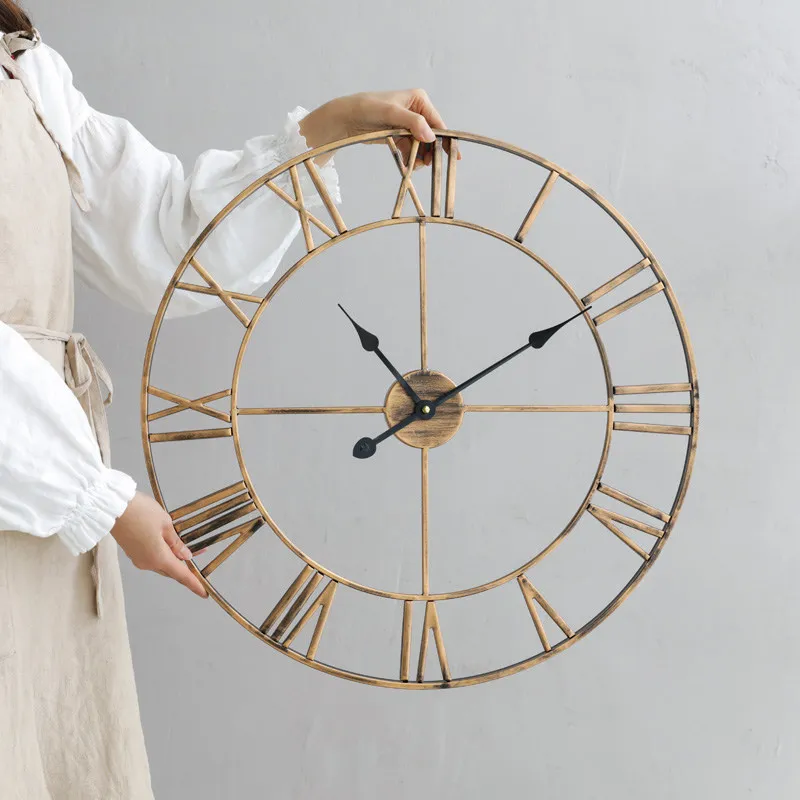 Digital Luxury Retro Wall Clock Industrial Clockwork Large Wall Clock Beautiful Large Bedroom Relogio De Parede Room Decoration