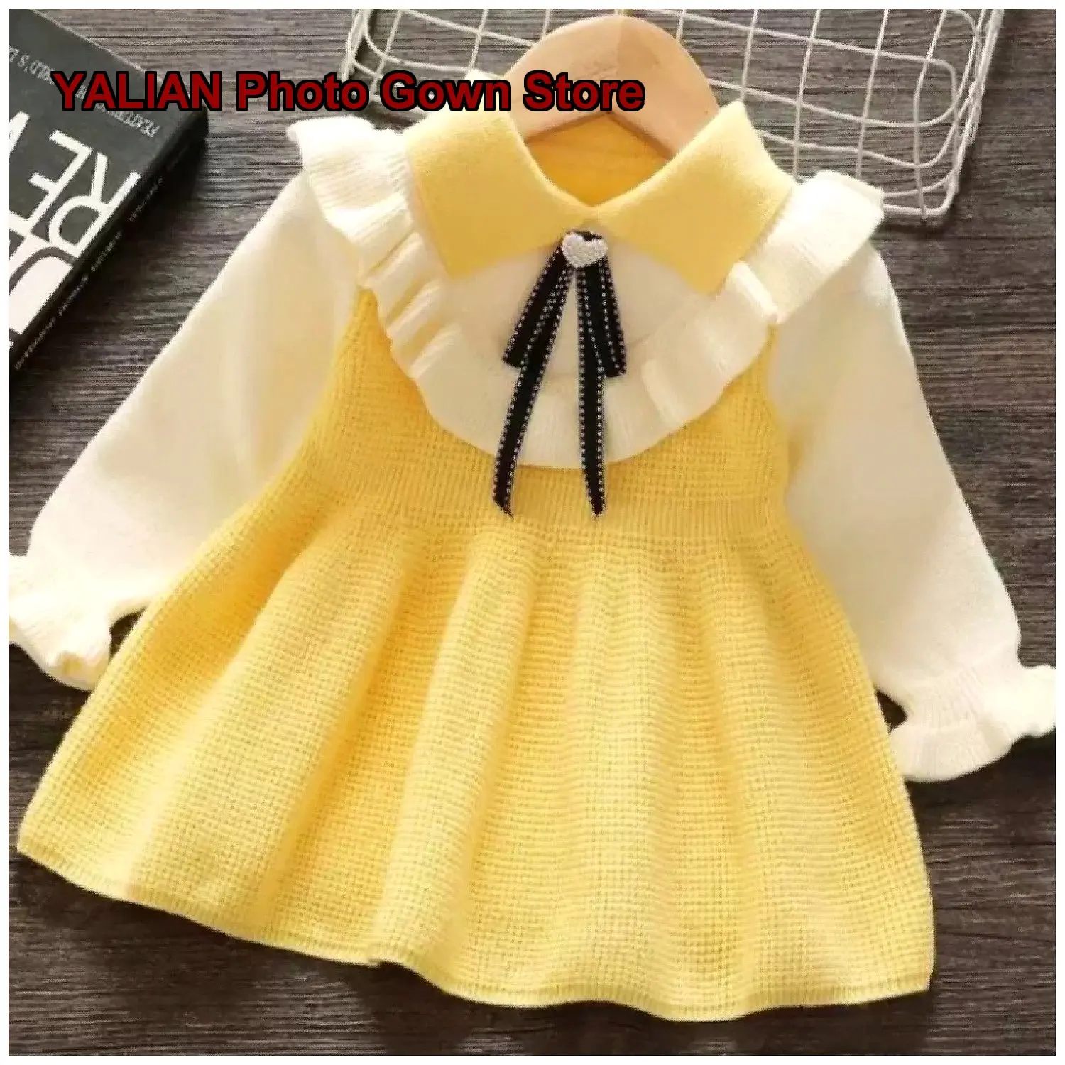 Girls Dress 1-4 Years Old Autumn Winter Newborn Baby Knit Top Princess Skirt Kids