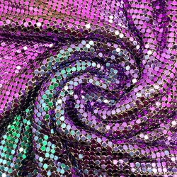 45*150cm Colorful Aluminum Mesh Metal Sequin Fabric Soft Flexible DIY Clothing Fabric For DIY Dress Bags Clothes 9 Colors