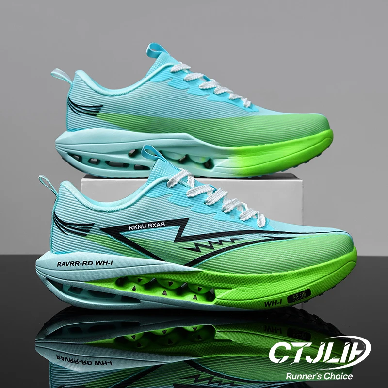 Carbon Plate Running Shoes Marathon Racing Men Sneakers Lightweight Breathable Athletic Competition Sport Trainers for Women