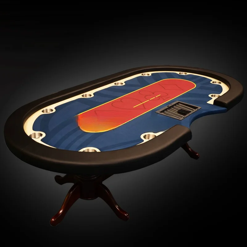 Texas Pokertafel, High-End Pokertafel Voor Clubs, Massief Houten Tijgervoettafel, Spot [Star Poker]