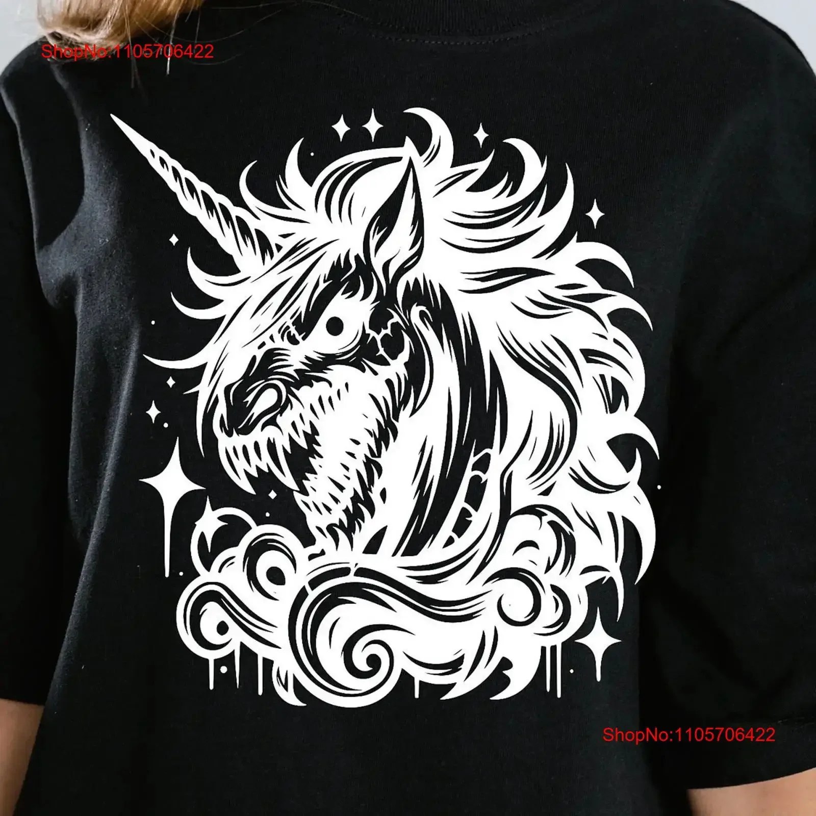 Evil Unicorn T Shirt Weird Weirdcore Trippy Streetwear Strange Dreamcore Aesthetic Alternative Clothes vintage Washed Casual