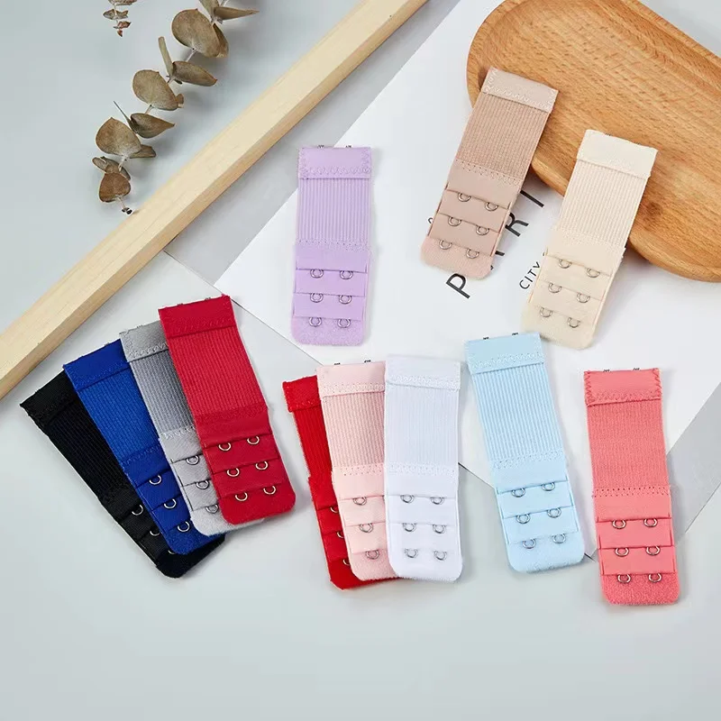 1PC Bra Extenders Strap Buckle Extension 3 Rows 2 Hooks Clasp Straps Women Bra Strap Extender Sewing Tool Intimates Accessories