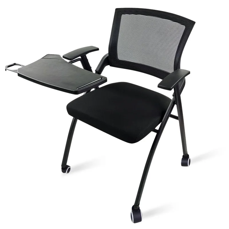 Mesh Training Wheel Foldable Chair School Student Study Chair Training Chair Writing Pad With Wheels