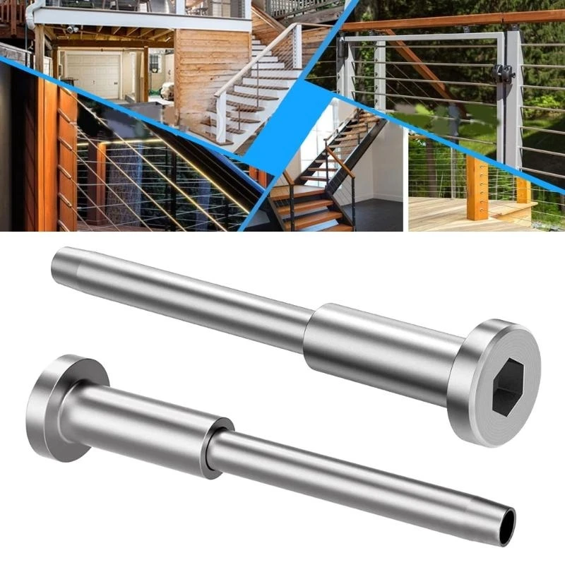 

10 шт., набор оборудования для кабельных перил, невидимые системы, набор кабельных перил, многофункциональный набор кабельных перил, подходит для палуб