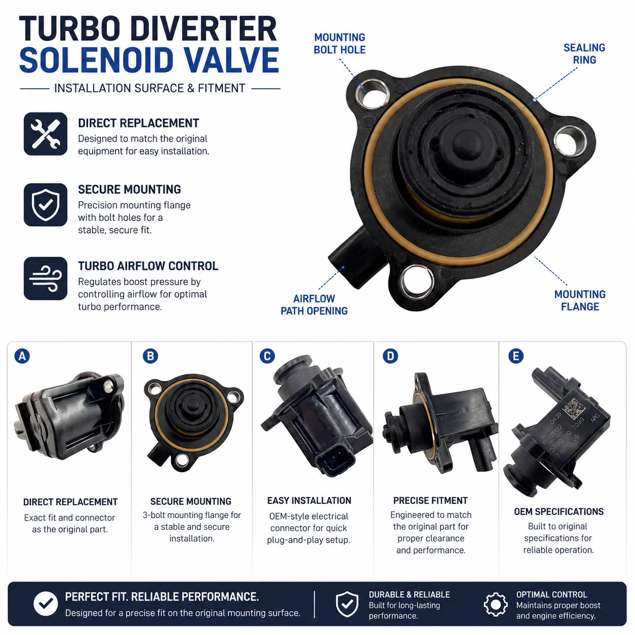Turbo Diverter Solenoid Valve 59001107099 for Mini Cooper S JCW Peugeot Citroen 1.6 THP N14 N18 Engine