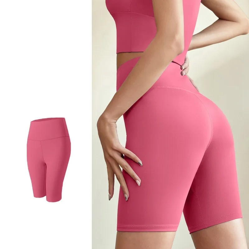 

Женские шорты для йоги с высокой талией, 5 дюймов, для тренировок, фитнеса, с контролем живота, быстросохнущие, с эффектом подтяжки ягодиц, для спортзала, бега, эластичные