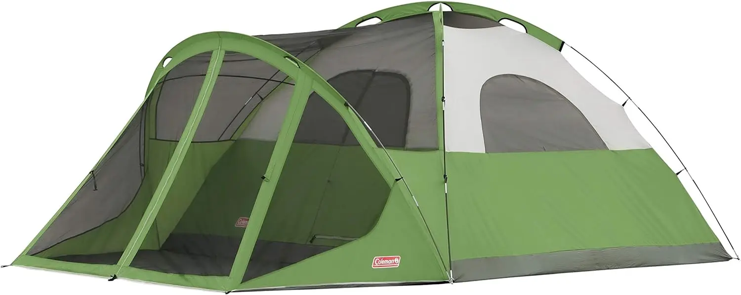 Evanston Screened Camping Tent, 6/8 Person Weatherproof Tent with Roomy Interior Includes Rainfly, Carry Bag, Easy Setup