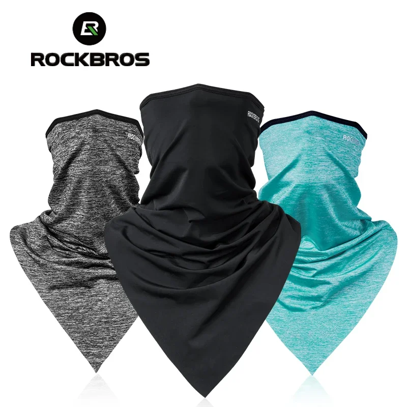 ﻿ROCKBROS Summer Cycling Bandana Bicycle Face Masks Ice Silk Scarf UV Protection Outdoor Sports Neck Cover Motorcycle Bike Mask