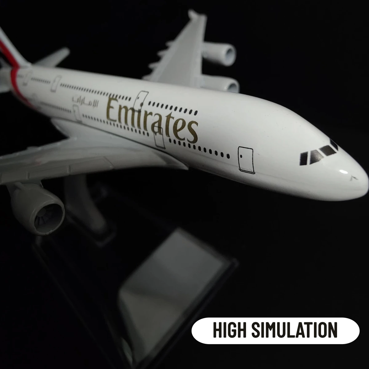 1:400 Metal Aircraft Model Replica, EMIRATES A380 Airplane Scale Miniature Art Decoration Diecast Aviation Collectible Toy Gift