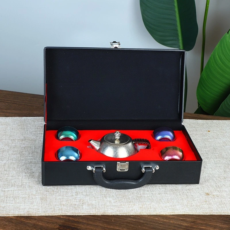 

Cup tea set High-end teapot combination Creative light luxury gift Cup set Household tea cup Kung Fu tea set