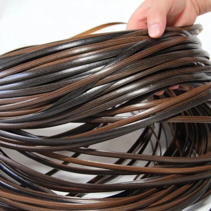 Coffee Gradient Flat Synthetic Rattan Repair Material Plastic Rattan Wicker Repair Kit for Knit and Chair Table Furniture Repair