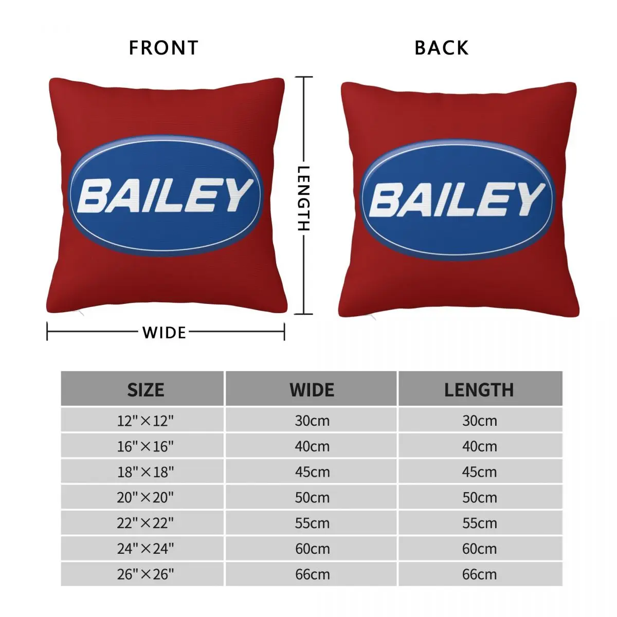 Bailey Caravan Square Pillowcase Pillow Cover Polyester Cushion Decor Comfort Throw Pillow for Home Car