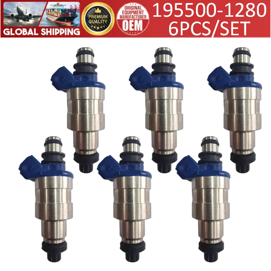 4/6 inyectores de combustible 195500-1280 para Ford Probe, Mazda 626 MX-6 2.2L, Mazda 929 3.0L, para Mercury Capri 1.6L