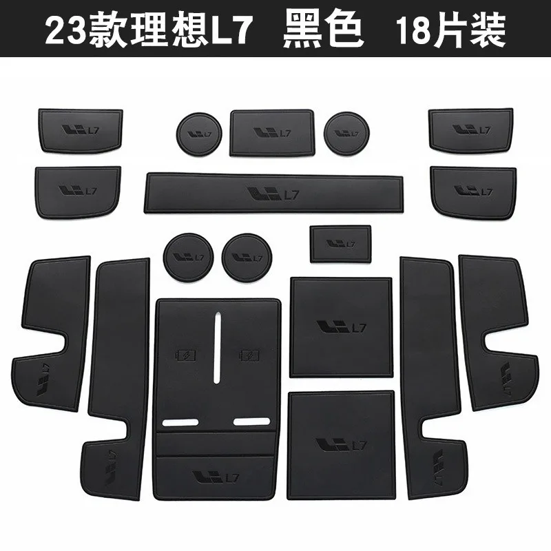 For Ideal‌ L7 2023 Car Interior Door Groove Mats Gate Slot Pad Non-slip Cup Mat Accessories Cover