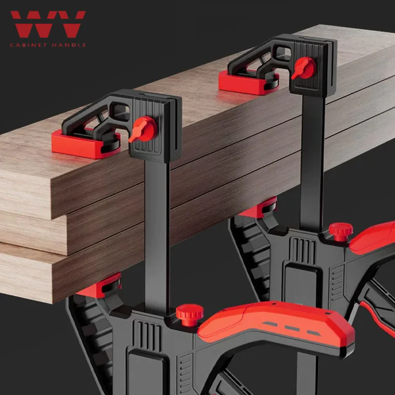 1 PCS Woodworking Work Bar 4'-16' F-Clamp Clip Set Hard Ratchet Release DIY Carpentry Hand Tool Light-Duty Woodworking