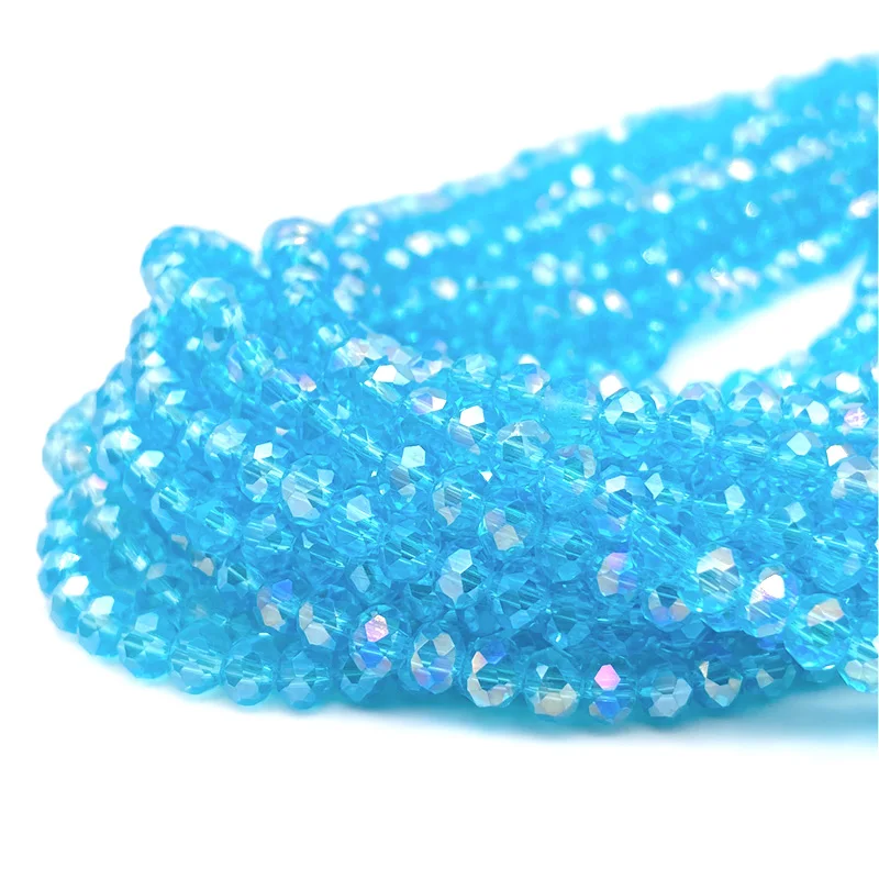 2 3 4 6 8mm Faceted Crystal Beads Loose Spacer Round Glass Beads for Jewelry Making Earring Bracelets DIY Accessories