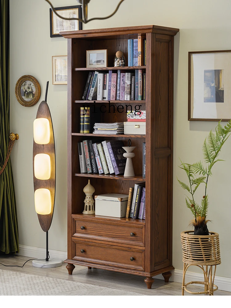 HXL Solid Wood Bookcase Without Doors Display Cabinet Bookshelf Storage Cabinet