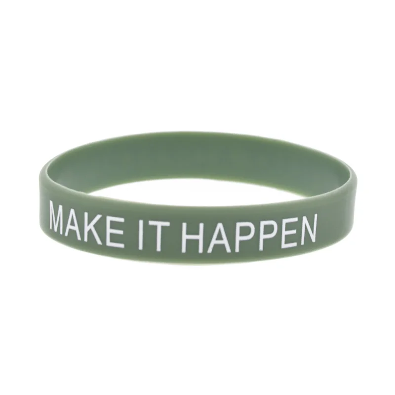 50 Stück bedruckte Silikonarmbänder mit motivierenden Sprüchen, als Geschenk für Schüler, Männer und Frauen. – Detail 5