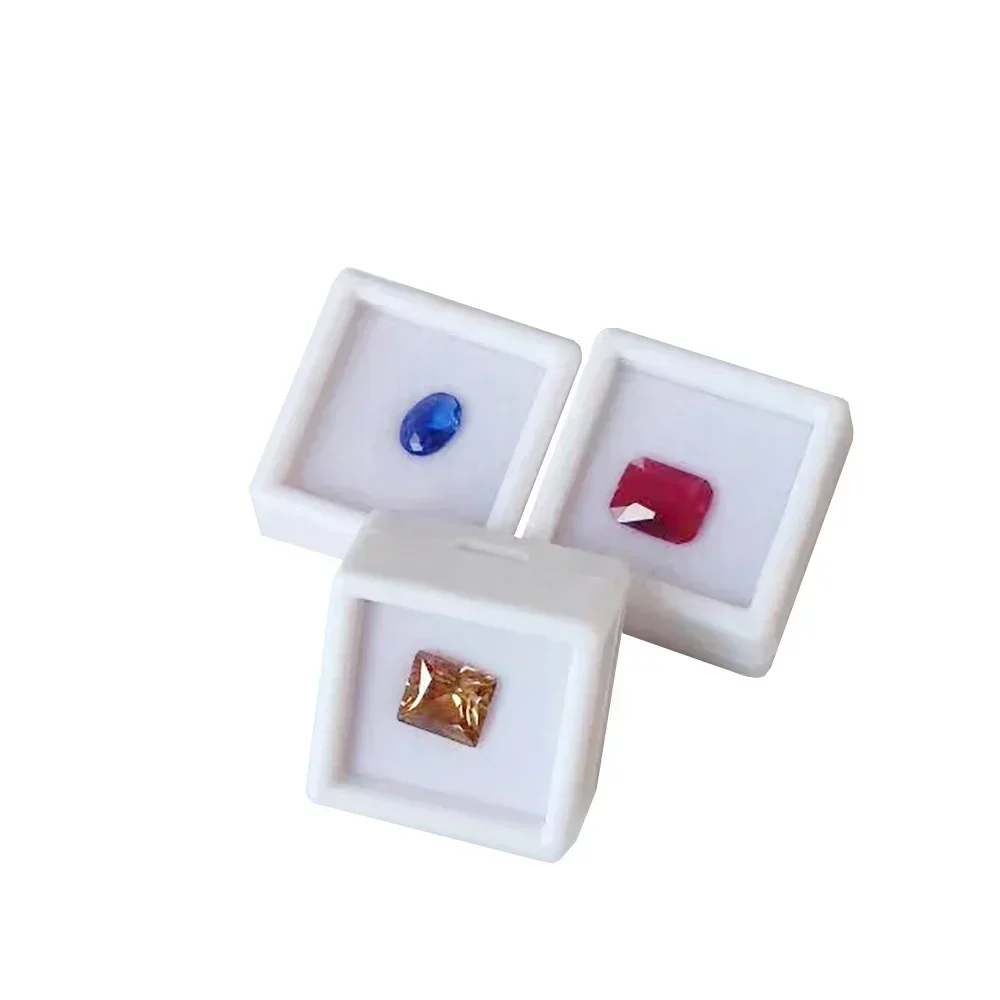 10Pcs Diamond Jewelry Organizer Gems Packaging Box DIY Disamond Ring Jewllery Storage Case 3CM Gemstone Zirconia Gift Box