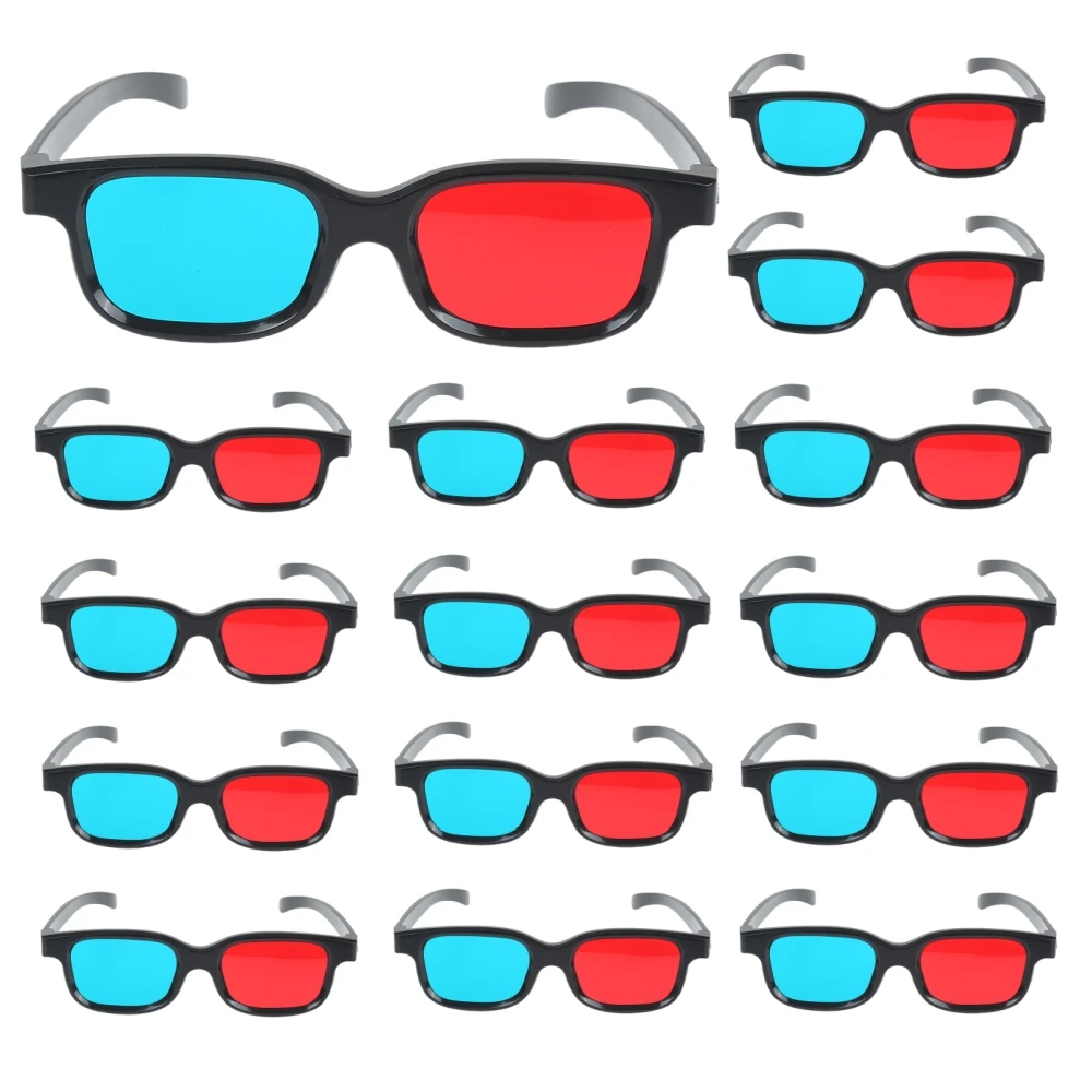 1 قطعة إطار أسود سنة أحمر أزرق نظارات ثلاثية الأبعاد المسرح المنزلي تجربة غامرة لفيلم النقش الأبعاد لعبة DVD فيديو فرك #1