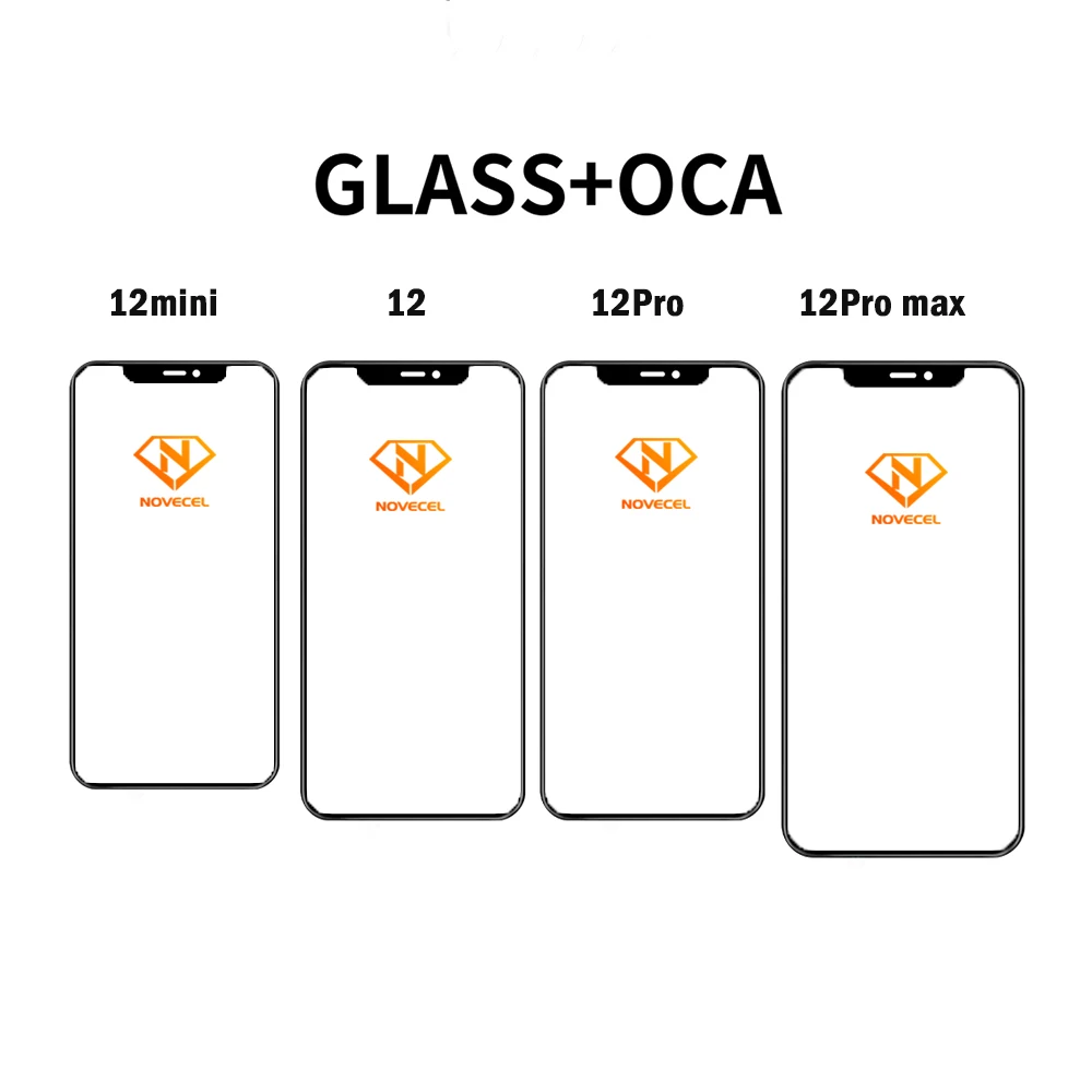 Novecel 5 قطعة لابل 17 برو ماكس 1:1 ORI الزجاج الخارجي الأمامي + OCA أوزة آيفون 17Pro 12 13 14 15 16 برو ماكس إصلاح شاشة اللمس #3
