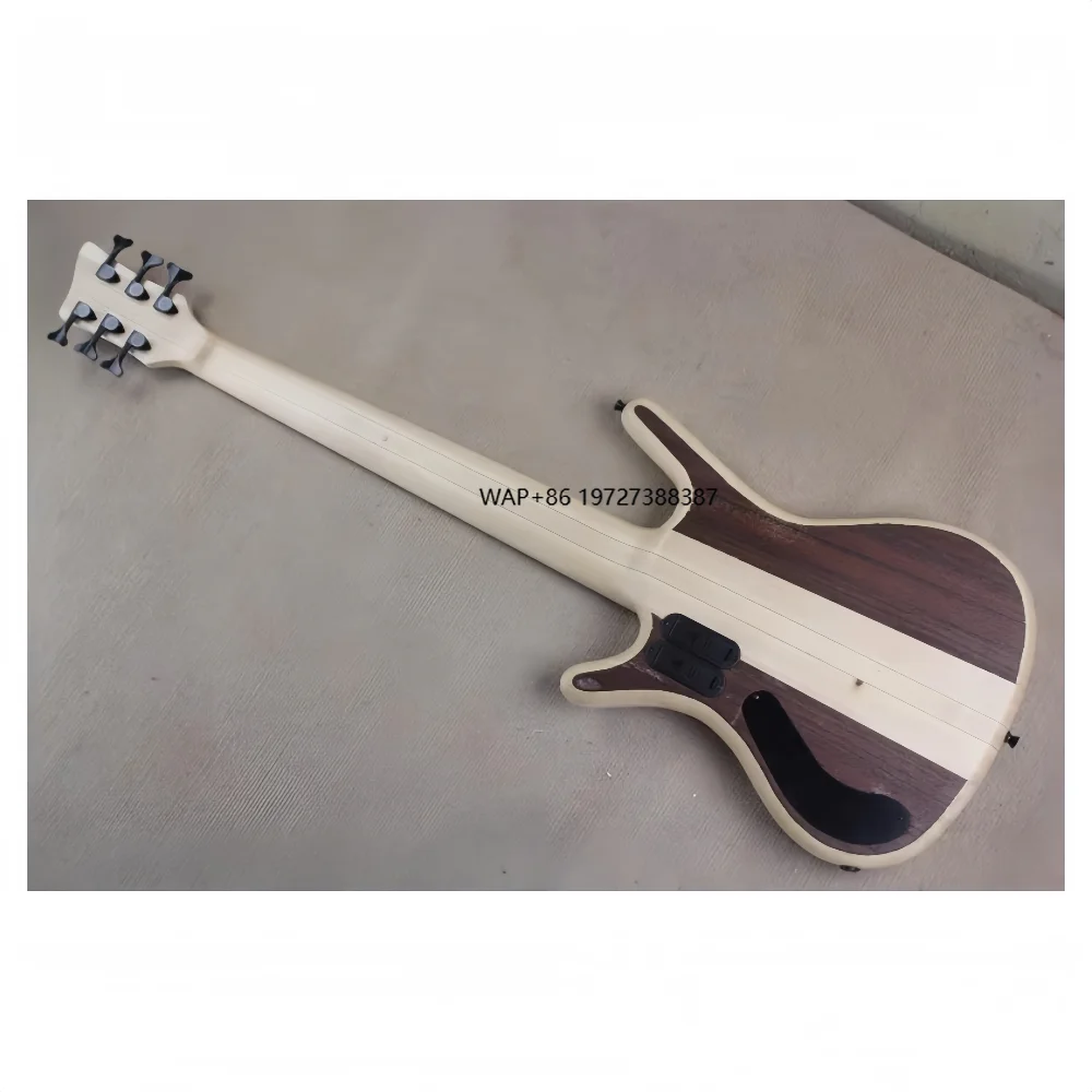 

Professional Performance 6-String Electric Bass Guitar Glossy Black Finish Bright Maple Back/Side H-H Pickup Advanced