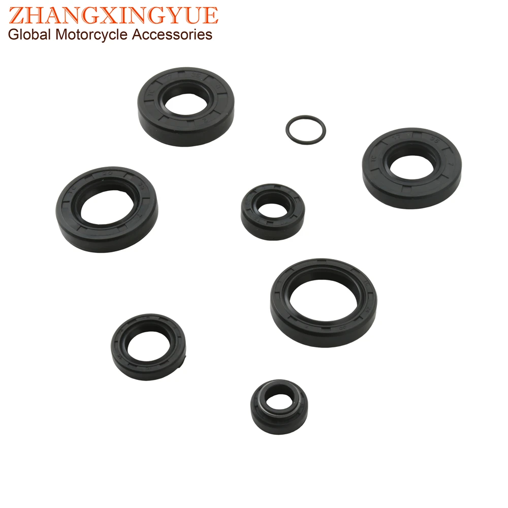8pc Engine Oil Seal Assy For Rieju Drac 50 MRT50 MRX RR RRX Enduro RS1 RS2 RS3 SMX SM Spike 2 Tango 50cc LC 2T AM6