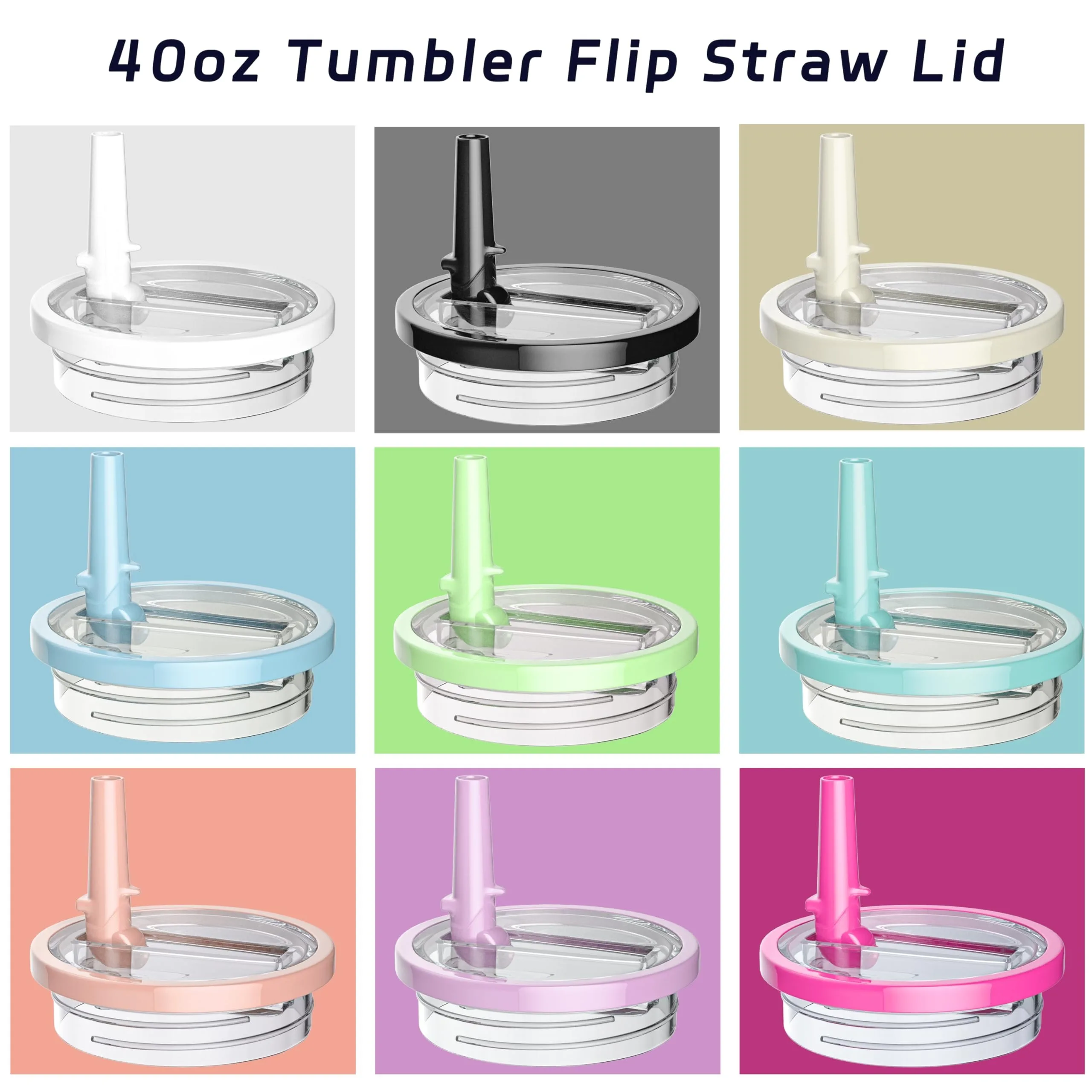 Replacement Lid for Stanley 40oz Tumbler.Leakproof Flip Straw Lid Fit Stanley Cup Quencher H2.0 40oz and ProTour 40oz Tumbler view 5