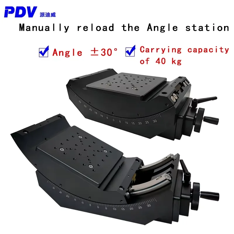 ±30 degree Angle adjustment Precision Heavy Duty Manual Goniometer Stage Fine Tuning Angle Tilt Slide Platform PT-SD313