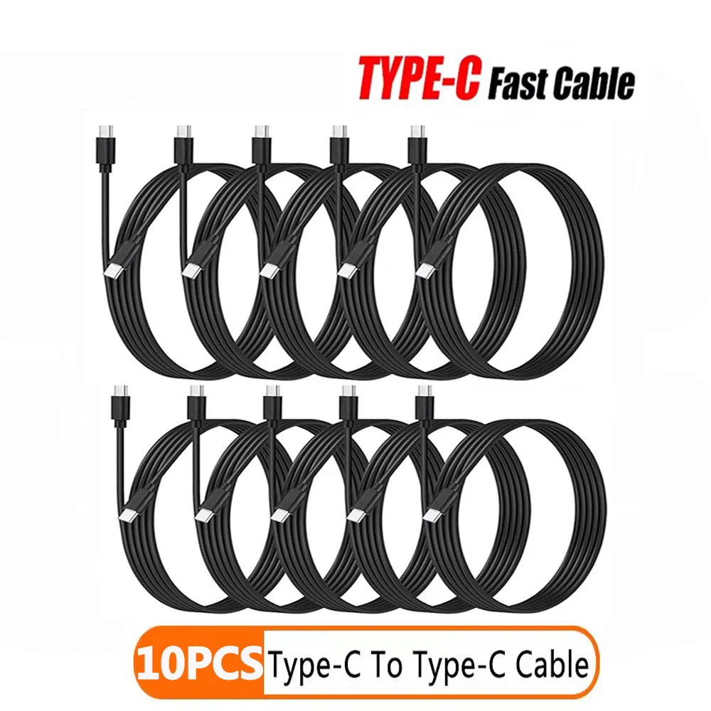 5-10 Stück Typ-C zu Typ-C PD Schnellladekabel für Phone 15 16 Huawei Xiaomi Samsung Typ-C Geflochtenes Kabel Zubehör Datenkabel