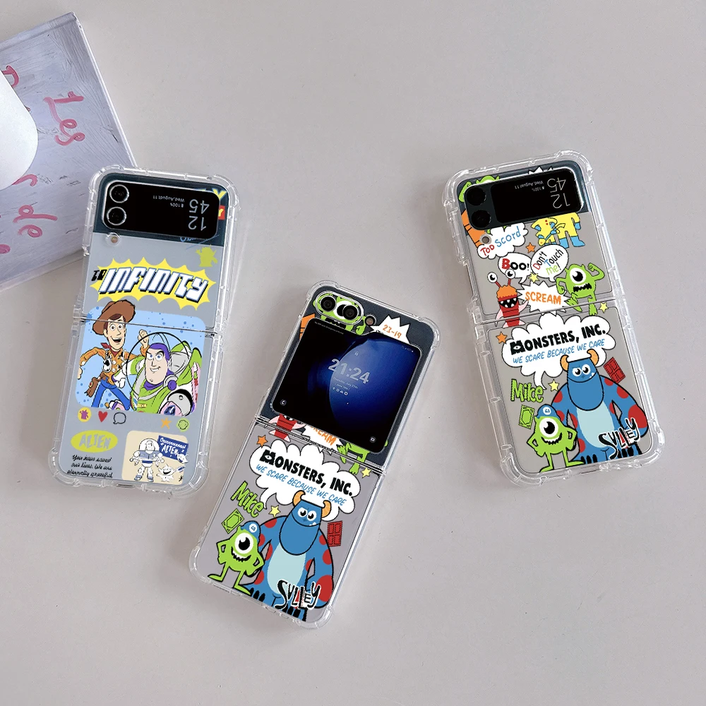 Disney Toy Story Buzz Lightyear Phone Case for Samsung Galaxy Z Flip 3 4 Z Flip 5 Z Fold 4 5G PC Soft Anti-fall Back Cover