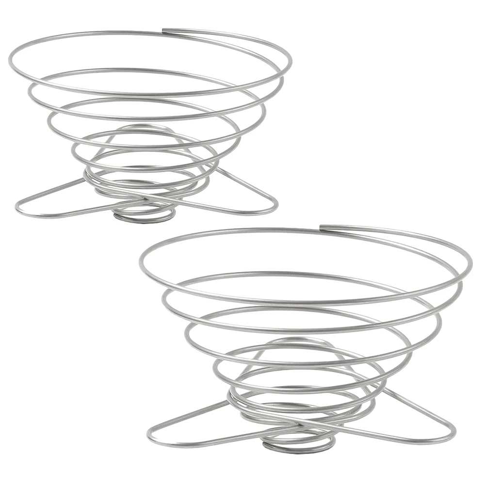

2pcs Coffee Filter Stainless Steel Outdoor Coffee Funnel Foldable Dripper Travel Camping Funnel Reusable Container Stand