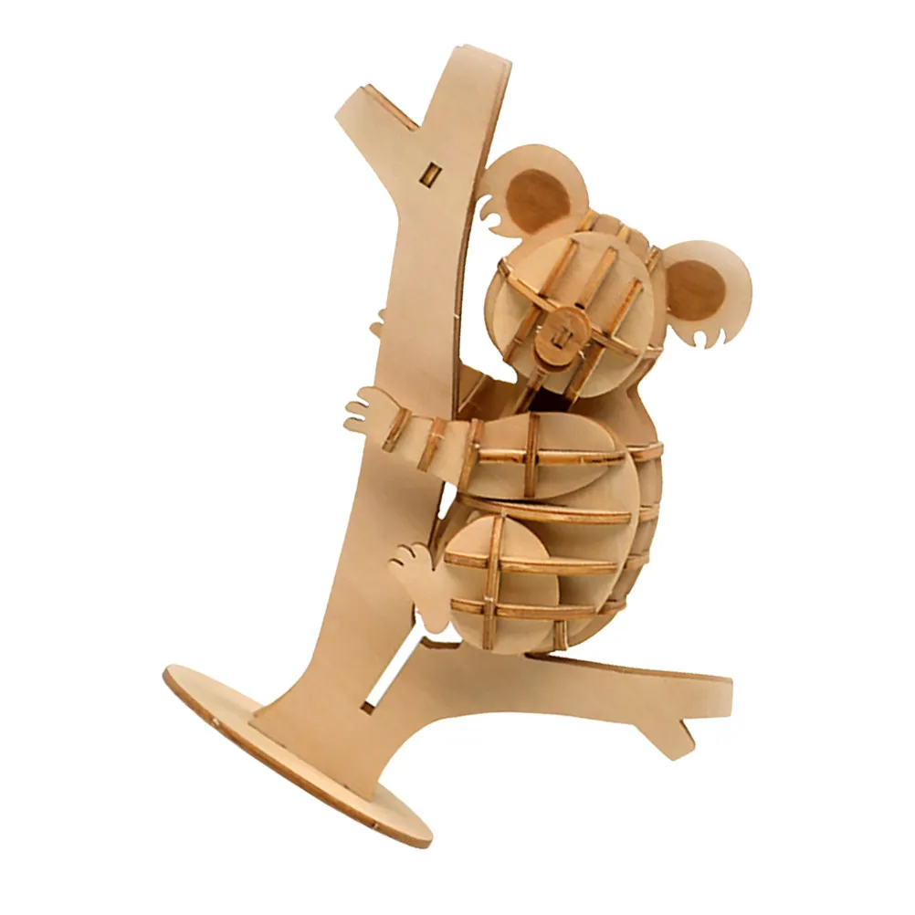 

Wooden Puzzle 3D Koala Design Smooth Polished Educational Jigsaw for Children Hand-Eye Coordination Skill Development