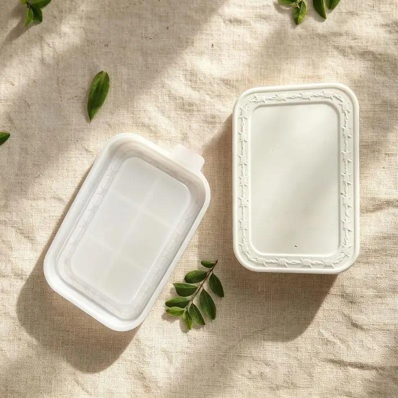 72XE Jewelry Dish Mold and Small Tray Silicone Mold, Decorative Rectangular Casting Form for Resin, Plaster and Cement Craft Use