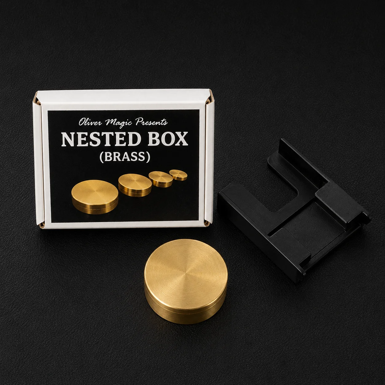 

Nested Brass Box Magic Tricks Coin Card Corner Close Up Illusion Prop Metal Magic Box for Magician Show