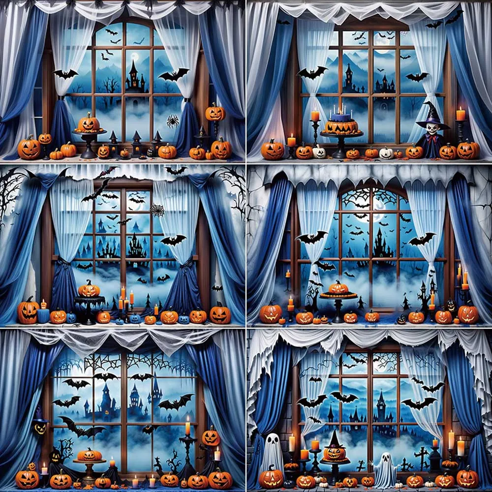 

MOON.QG Halloween House Vampire Costume Photography Backdrops Children Party Photozone Backgrounds Photo Studio Shooting Props