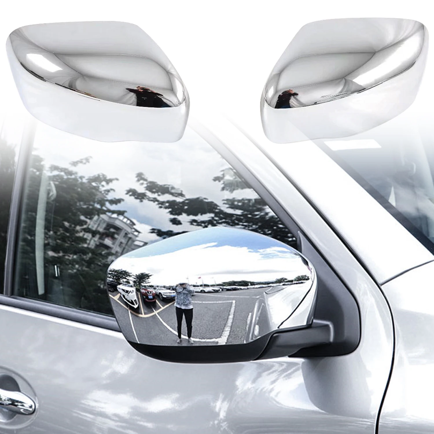 Para Nissan Frontier 2022-2025/Nissan Navara 2015-2022 accesorios de coche ABS cubierta de espejo retrovisor de puerta lateral embellecedor 2 uds
