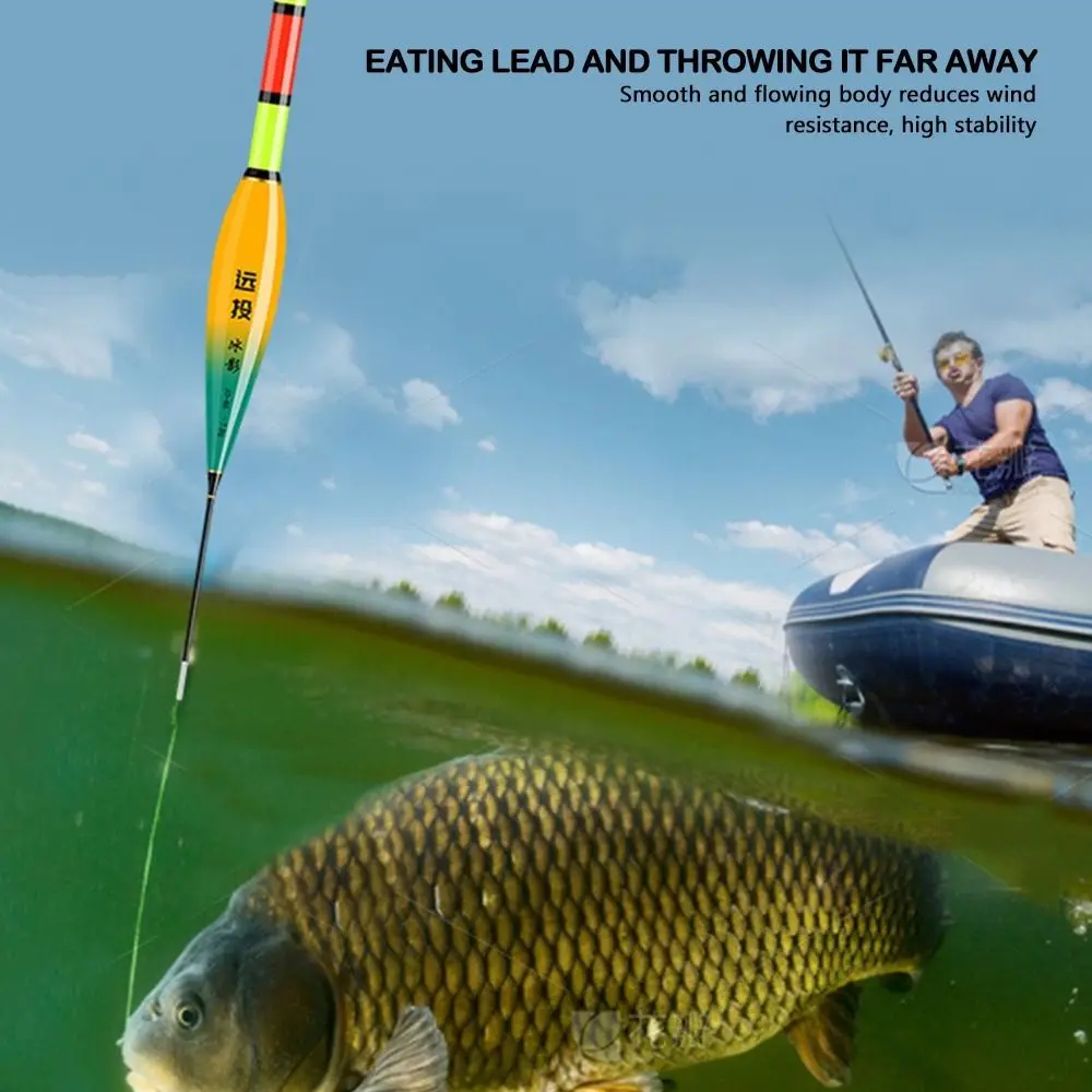 3 light Electronic Fishing Float 4-5g Weight Long Tail Design Rock Fishing Floats Slip Drift Tube Buoy Night Fishing Buoy