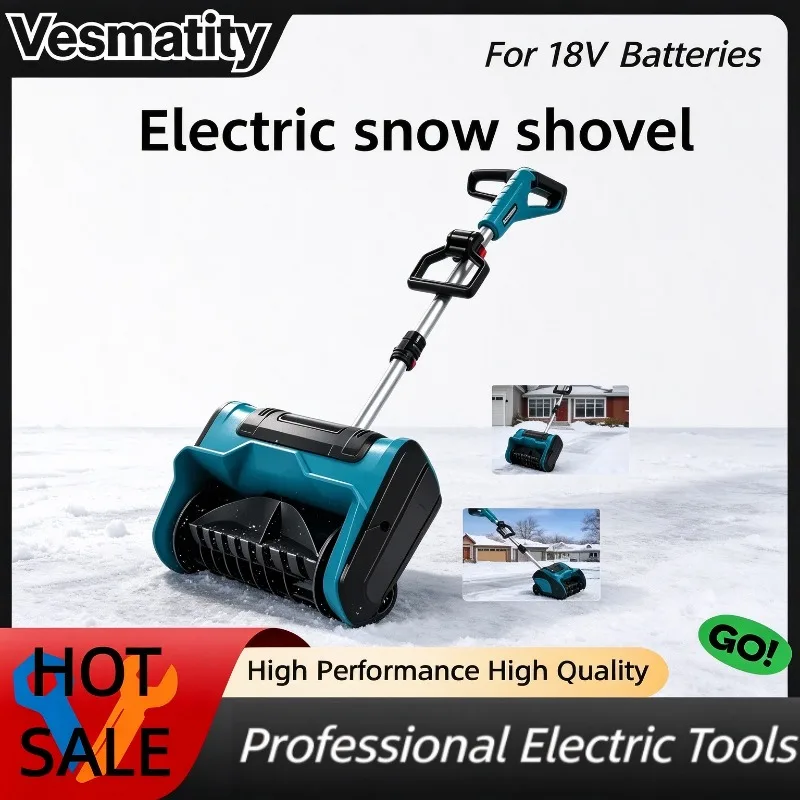 Foldable Electric Snow Remover Portable Snow Shovel Blower Cordless for Fast Sidewalk Driveway Snow Clearing For 18V Battery
