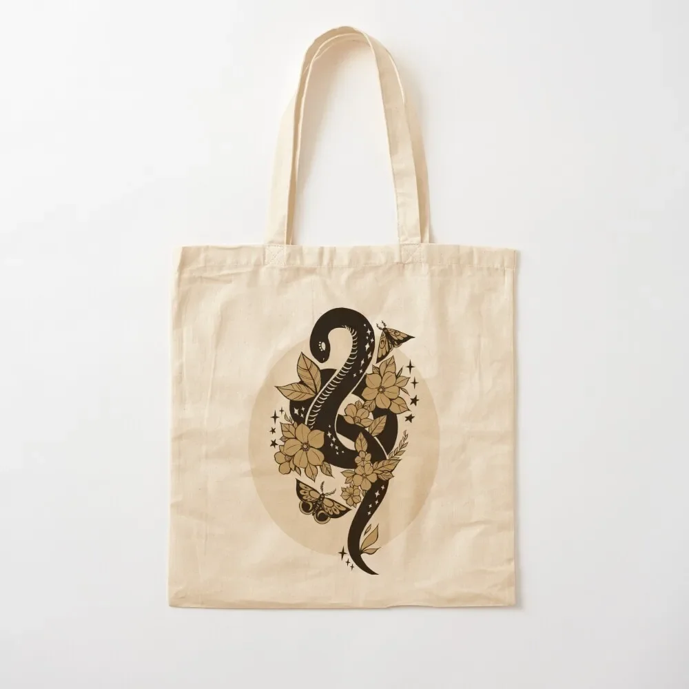 

Black Snake Tote Bag custom tote bag canvas shopping bag Women's shopper