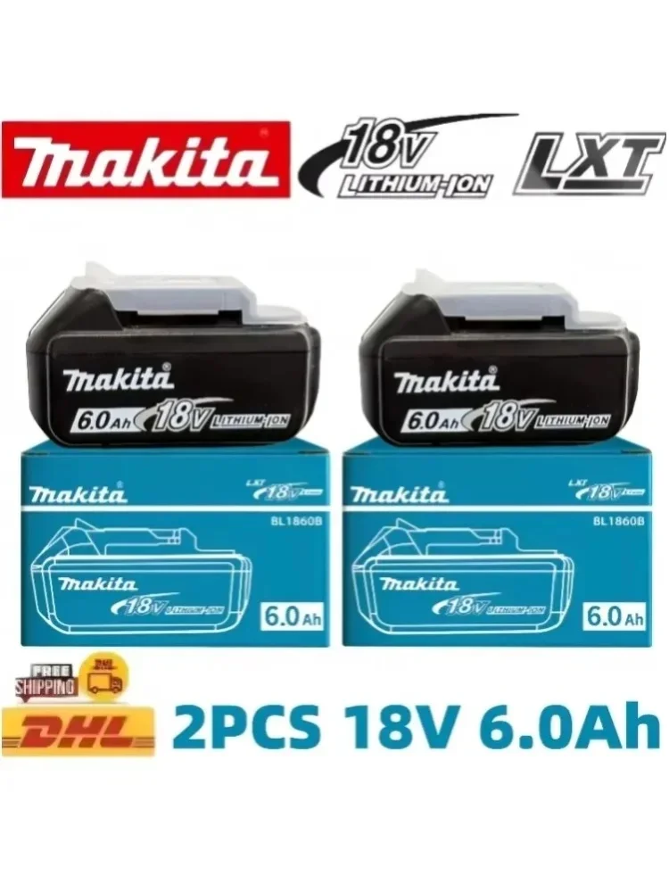 6Ah 100% Original Makita 18V Akku BL1850B BL1840B BL1850B BL1860B Wiederaufladbarer Lithium-Ionen-Akku für Makita 18V Elektrowerkzeuge. Ersetzt den Original-Akku.