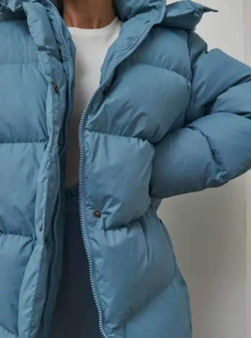 Winter Thick Down Jacket, White Duck Down, High-End Hooded Down Jacket, Casual, Simple, Loose, Ultra Long Down Jacket