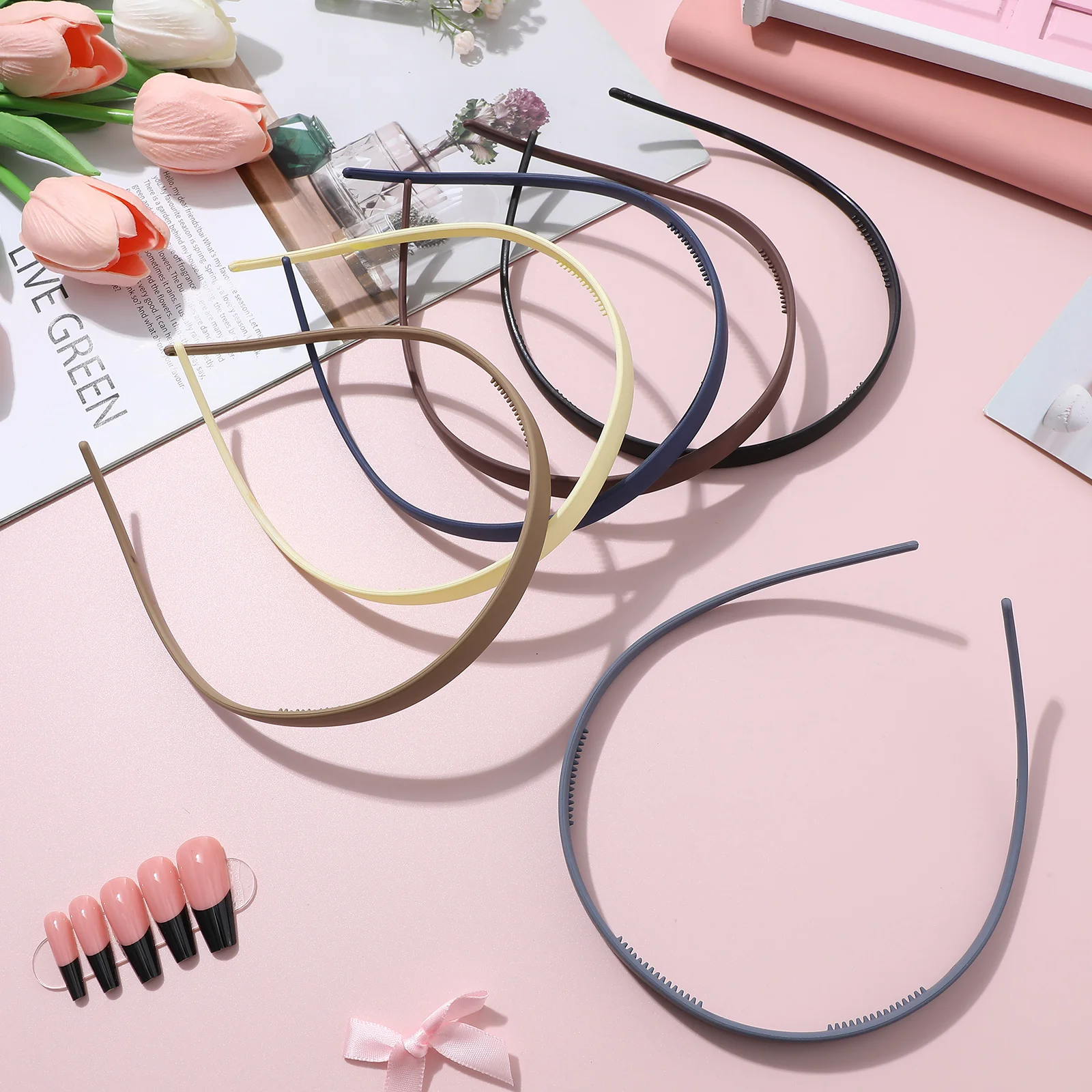 

6 pcs Anti-slip Headband for Women Girls Lightweight Comfortable Elastic Design Non-slip Fit Hairband Set Glasses Headbands