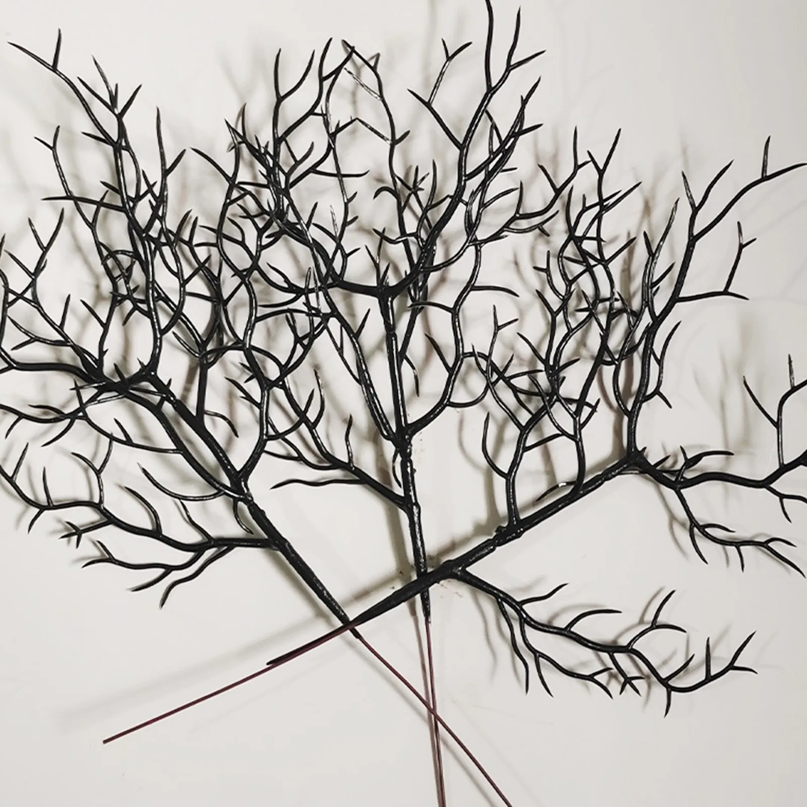Rama muerta Artificial negra para Halloween, forma de astas, rama de árbol de plástico Artificial que no se decolora, realista y exquisito, 10 Uds.
