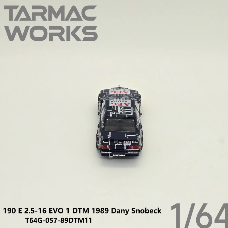 Tarmac Works 1:64 Mercedes-Benz 190 E 2.5-16 EVO 1 DTM 1989 #11 AEG Olympia T64G-057-89DTM11 Collectible Model Vehicles Alloy view 6