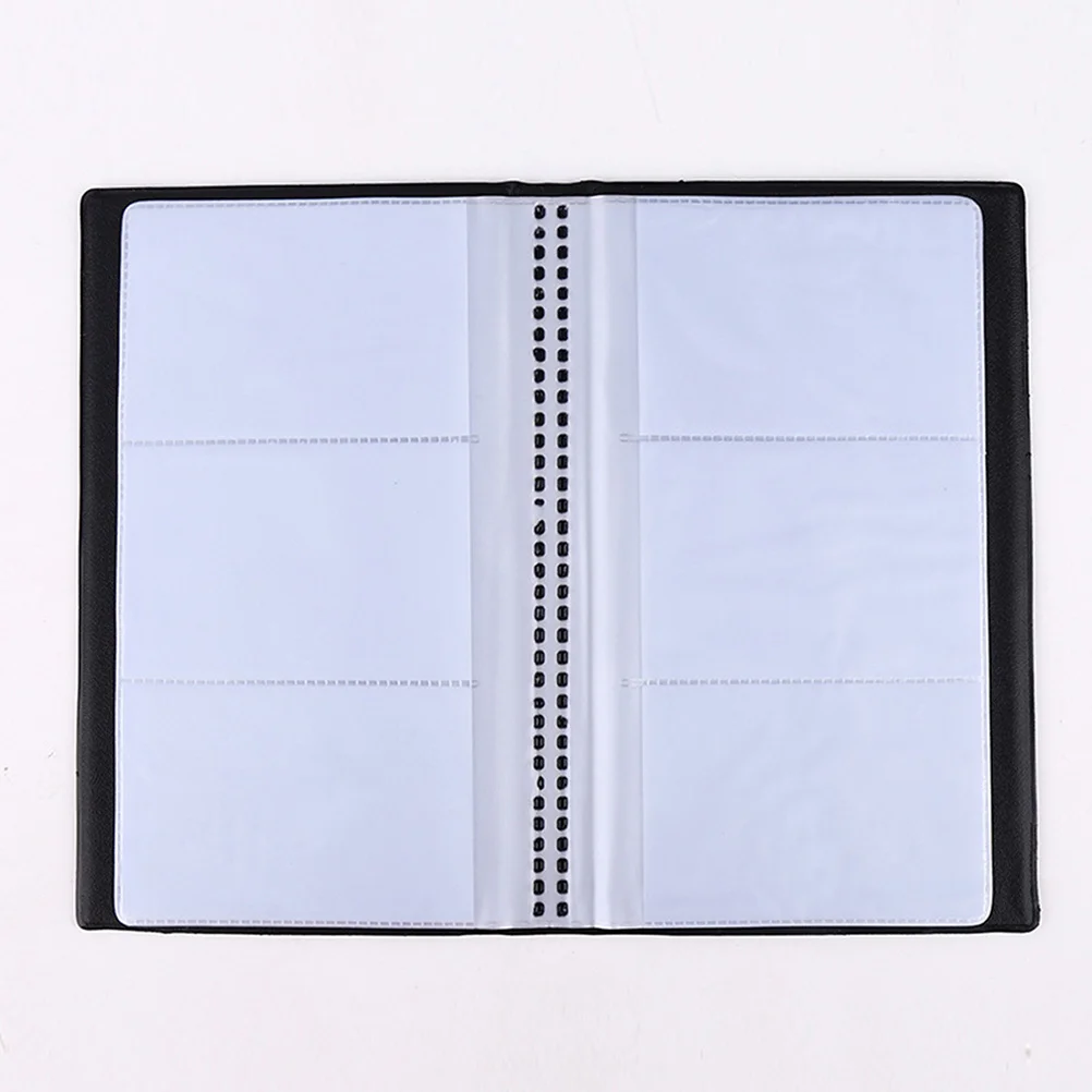 

2Pcs Card Holder Storage Book PVC Material Organizer Folder Transparent Pages Holds 120 Cards Office Use Storage Book