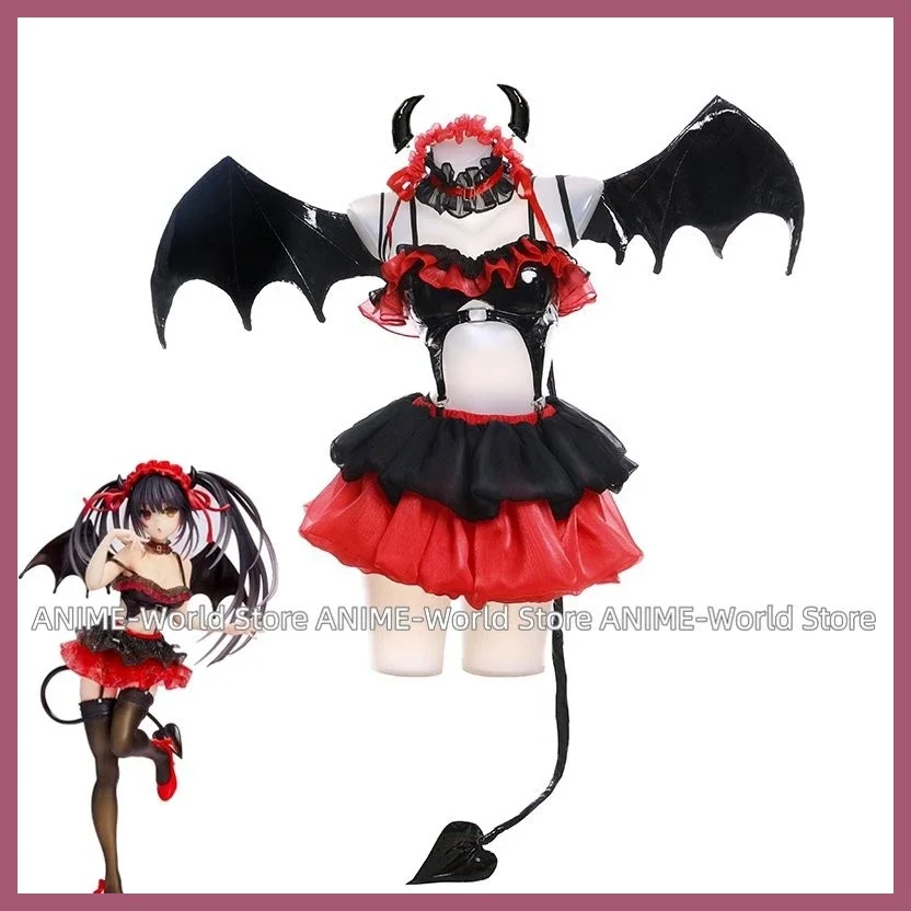 

Date A Live Kurumi Tokisaki Little Devil Cosplay Costume Tokisaki Kurumi Sexy Woman Outfit Halloween Cosplay Full Set